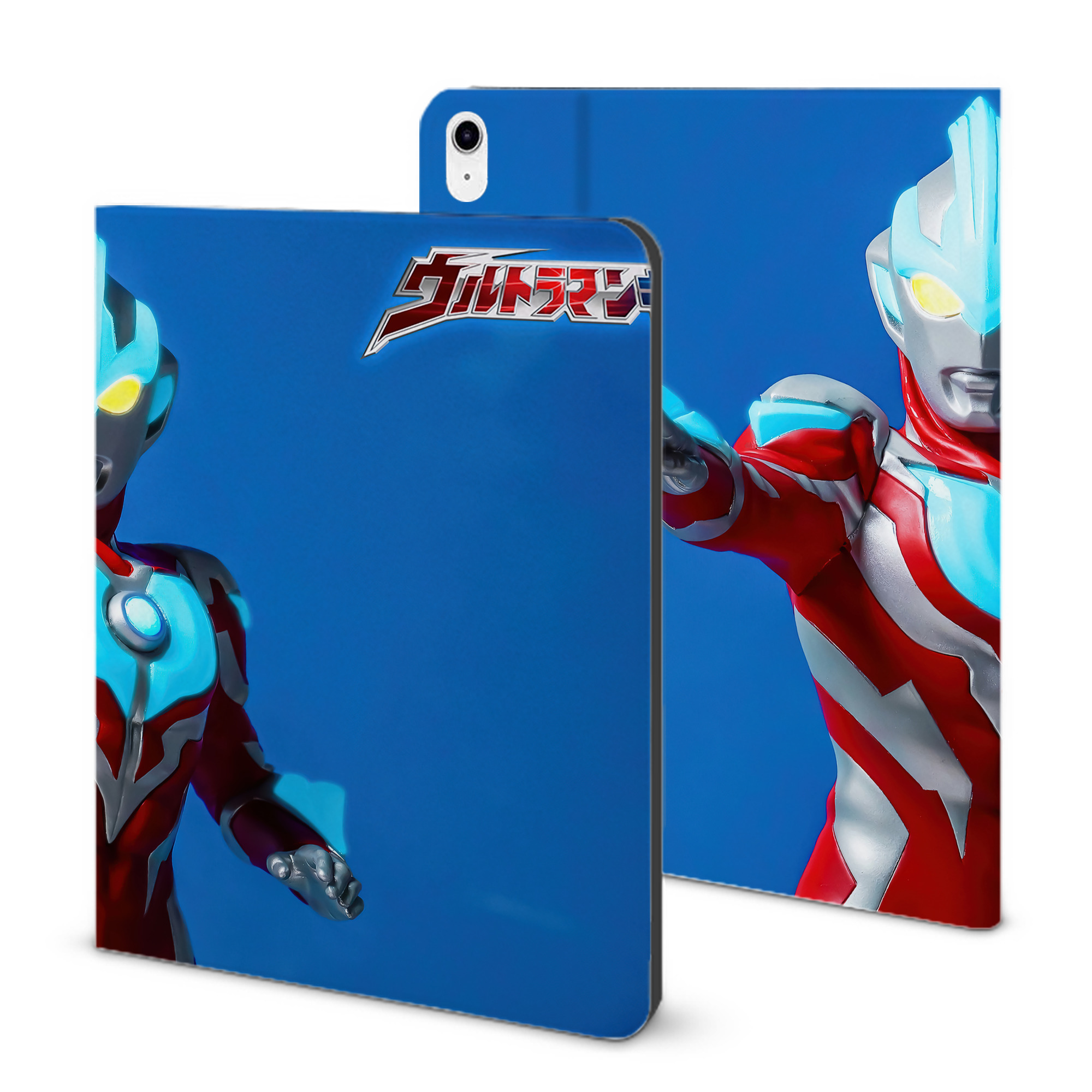 （画像用） ウルトラマン Ultraman IPad ケース ブック型 PUレザー TPU 耐衝撃 軽量 薄型 ペン収納なし 全面保護 IPad 各モデル対応